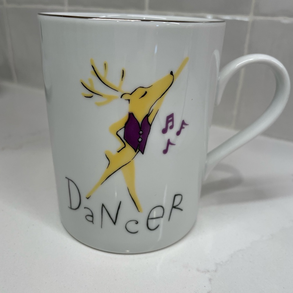 Pottery Barn Dancer Reindeer Mug